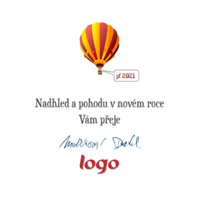 Čtvercové Vánoční přání 60